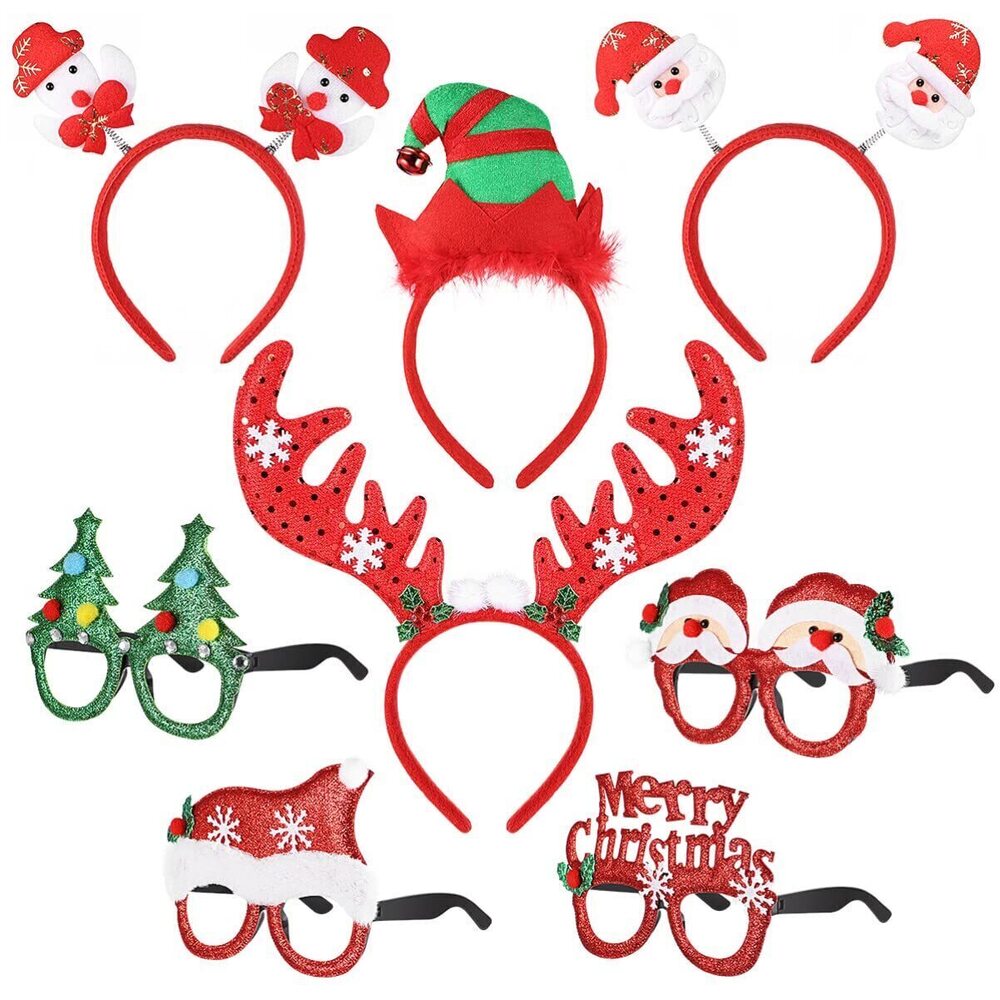 2116 Christmas Headbands Sunglasses Christmas Novelty Party Decoration